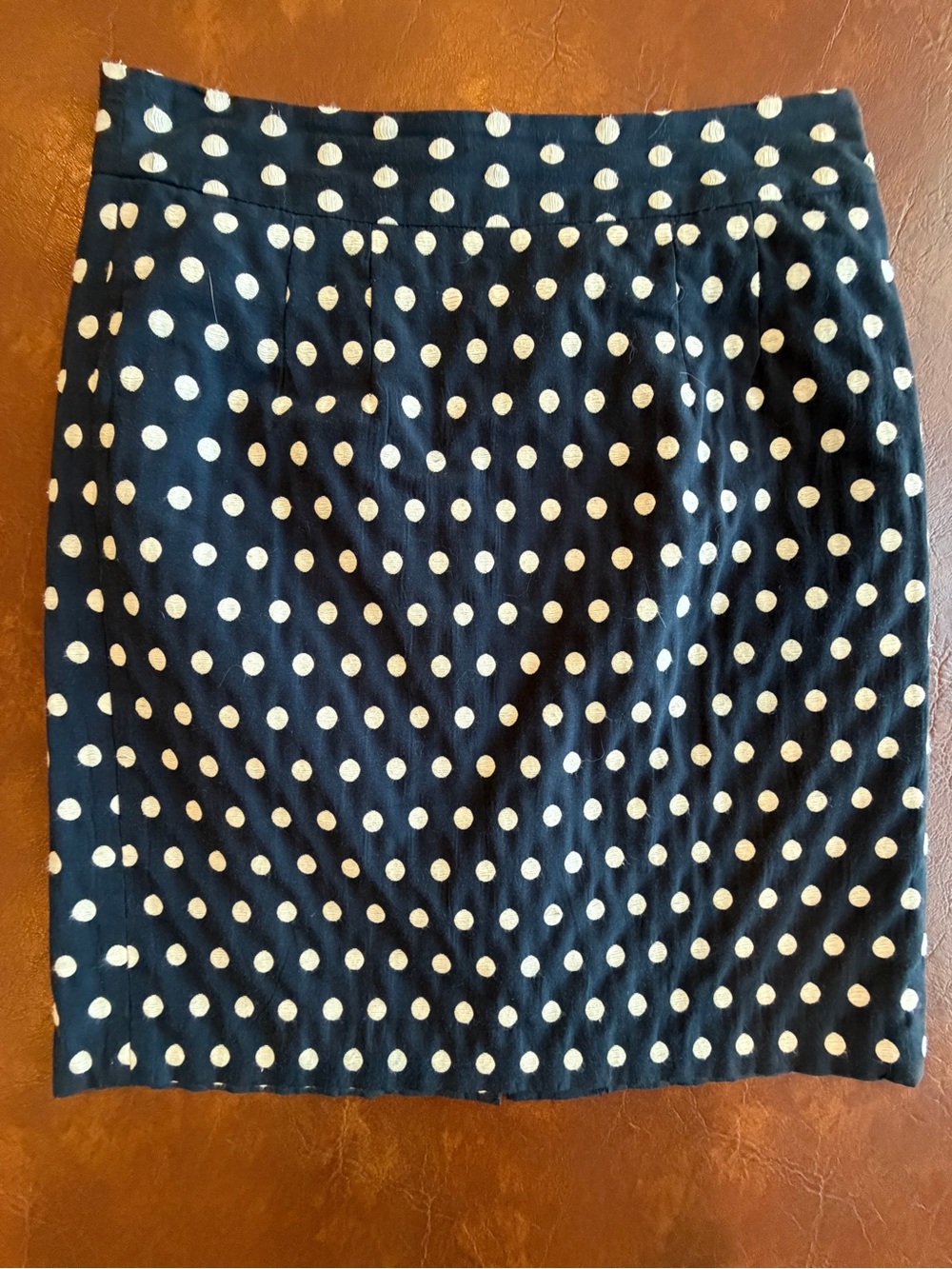 Banana Republic Navy Polka Dot Pencil Skirt